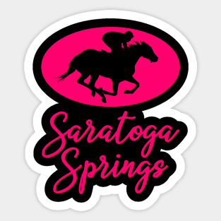 Saratoga Springs New York Horse Racing Sticker